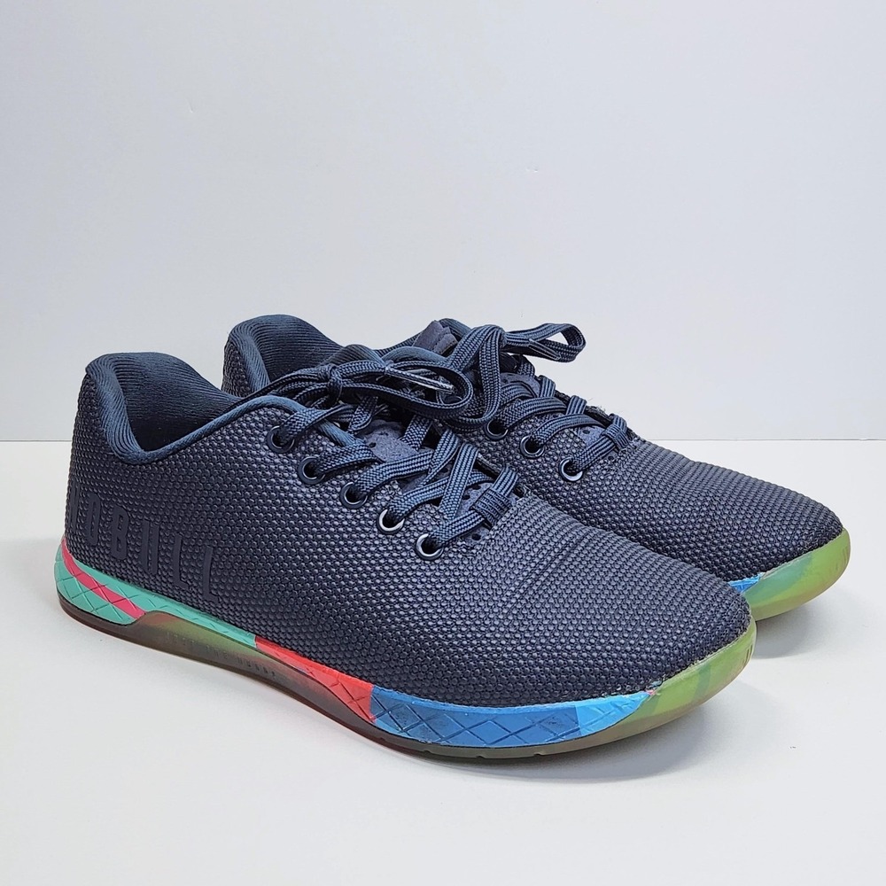 NOBULL Trainer Shoes Mens Size 7.5 Blue Multicolor Sole Cross Training Gym